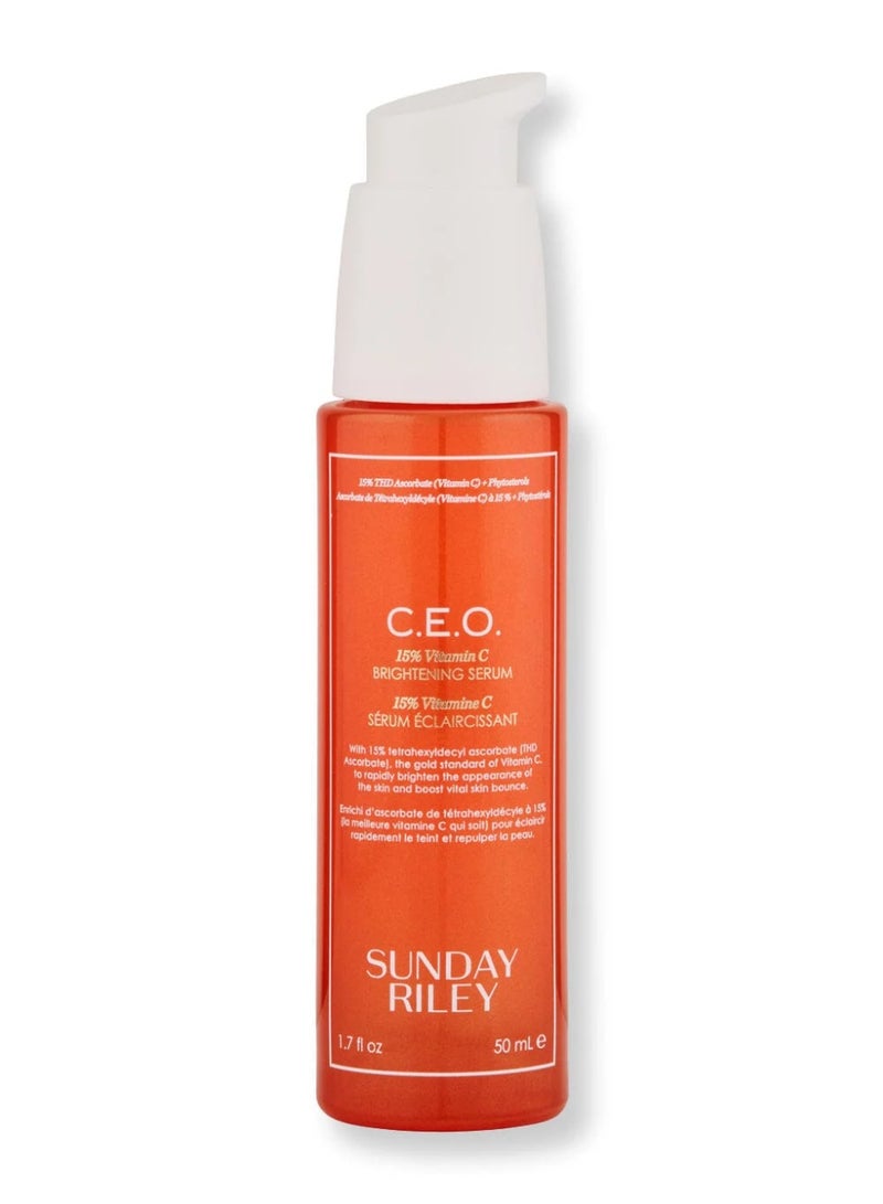 سيروم تفتيح البشرة بفيتامين سي بتركيز 15% من صنداي رايلي، 50 مل